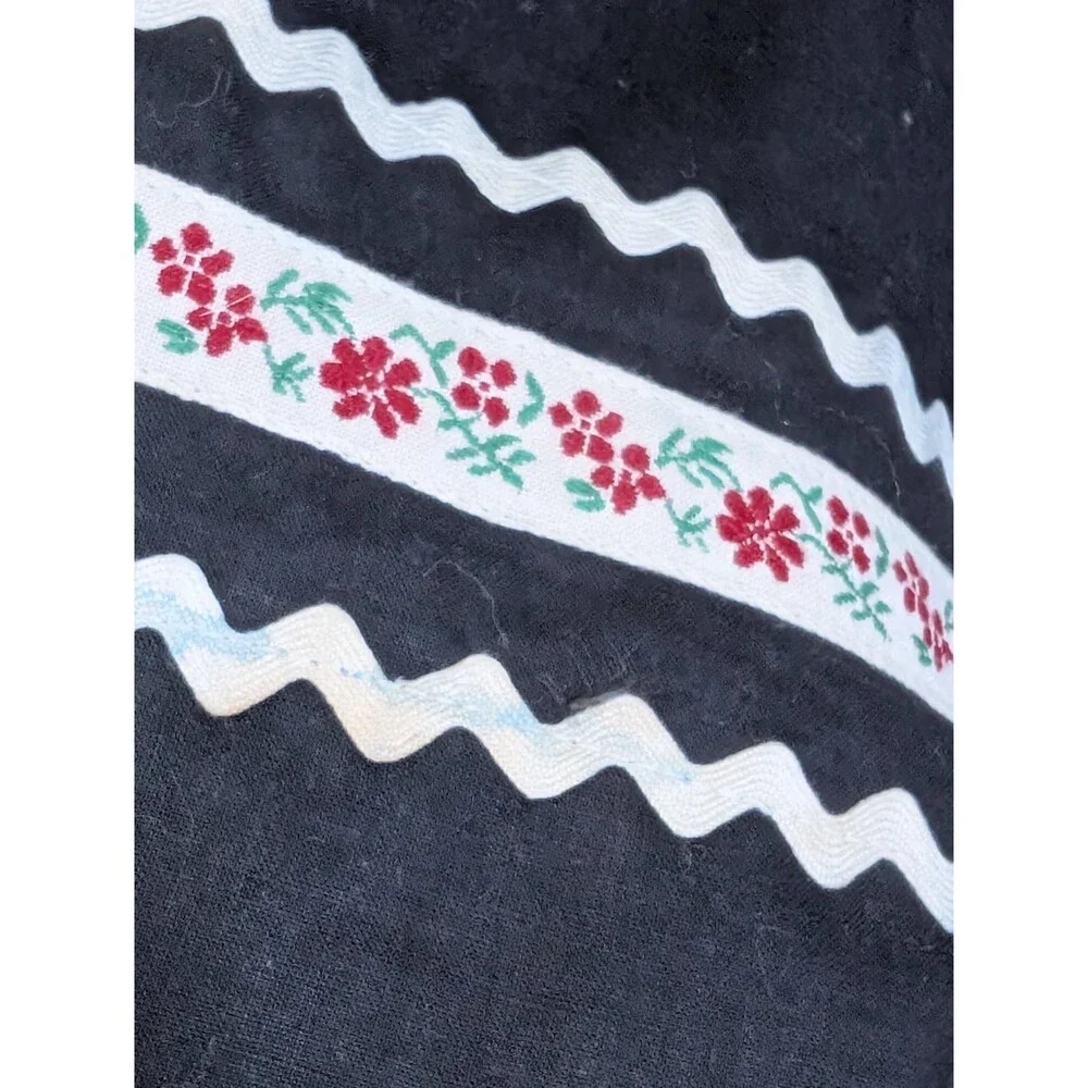 Vintage 50s 60s Half Apron, Holiday Christmas Apron